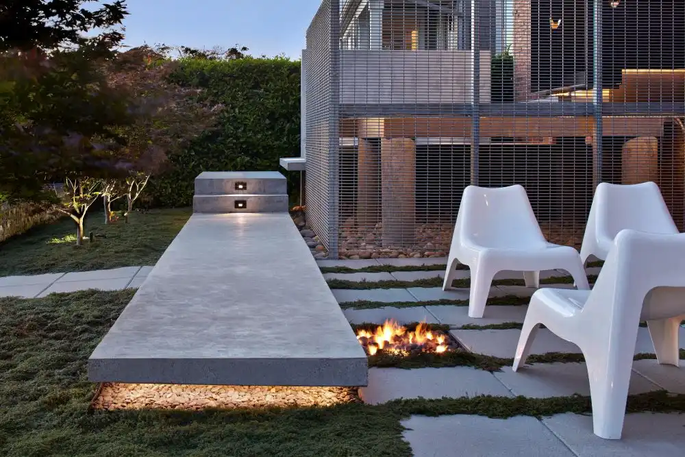 Chin Graham Residence with outdoor fire pit