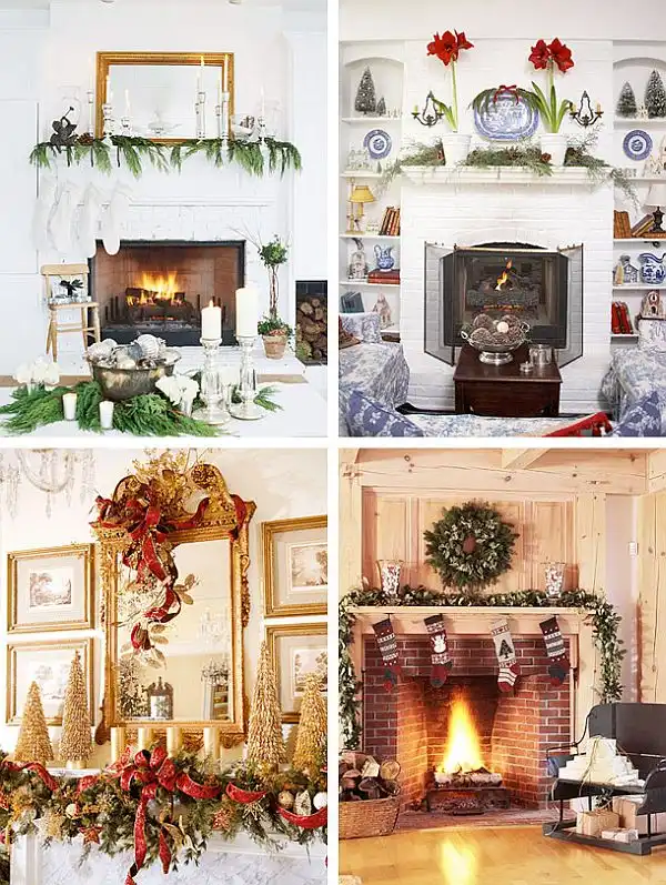 Christmas Fireplace Mantel Decoration Ideas9