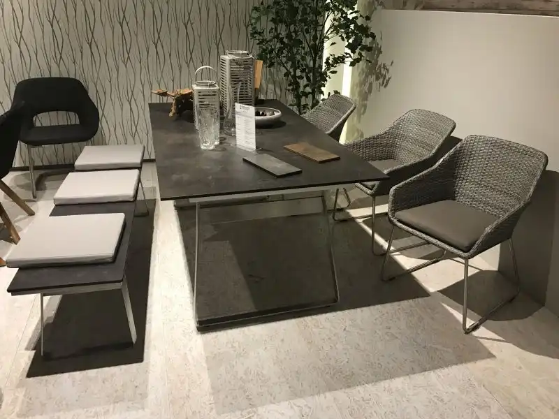 Chromed bench and table frame