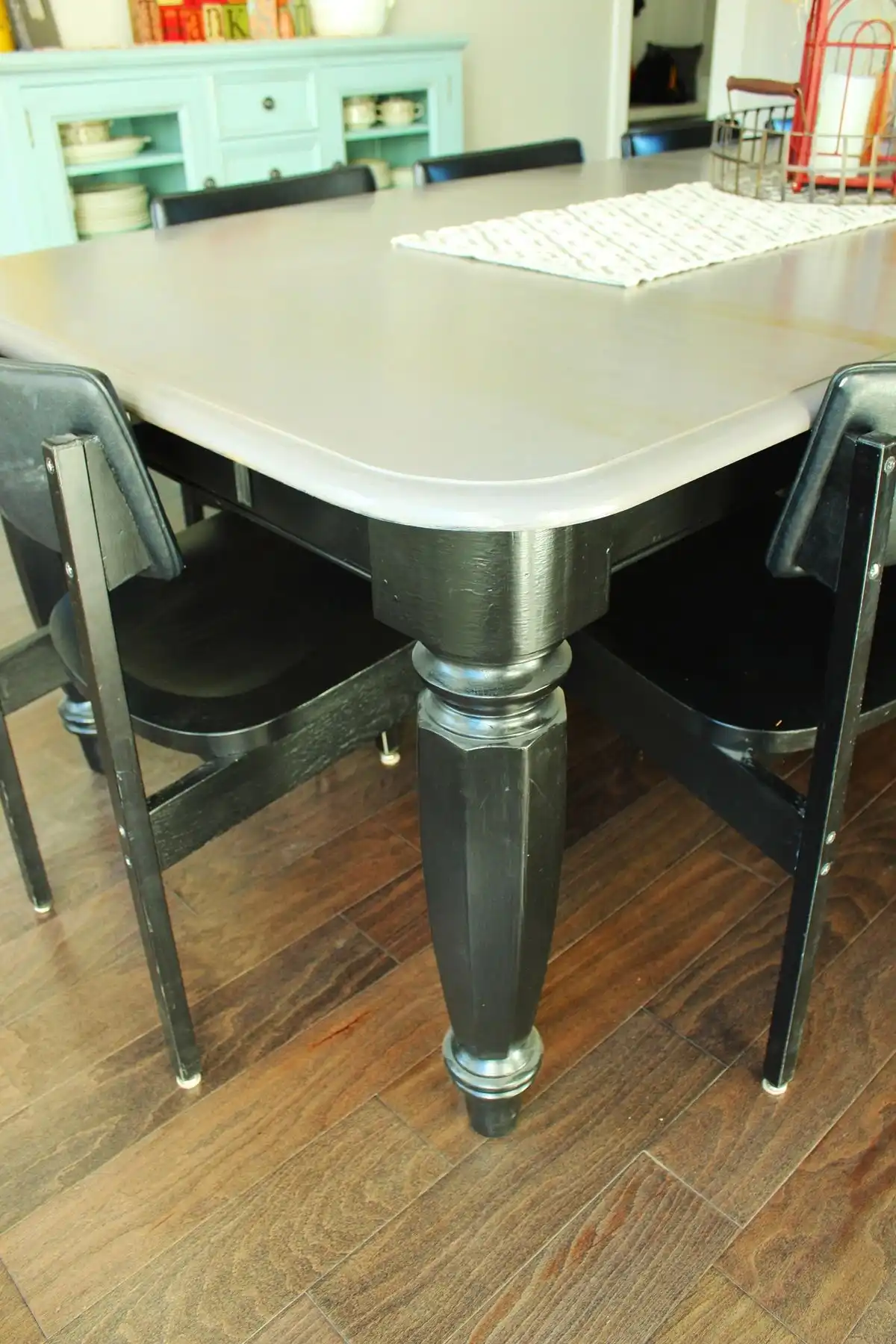 Chunky farmhouse dining table legs