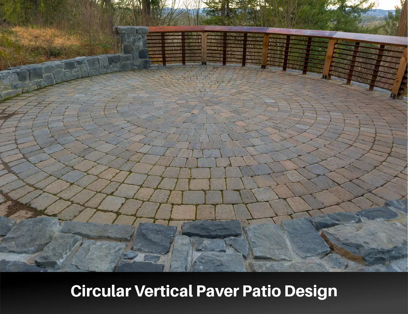 Circular Vertical Paver Patio Design