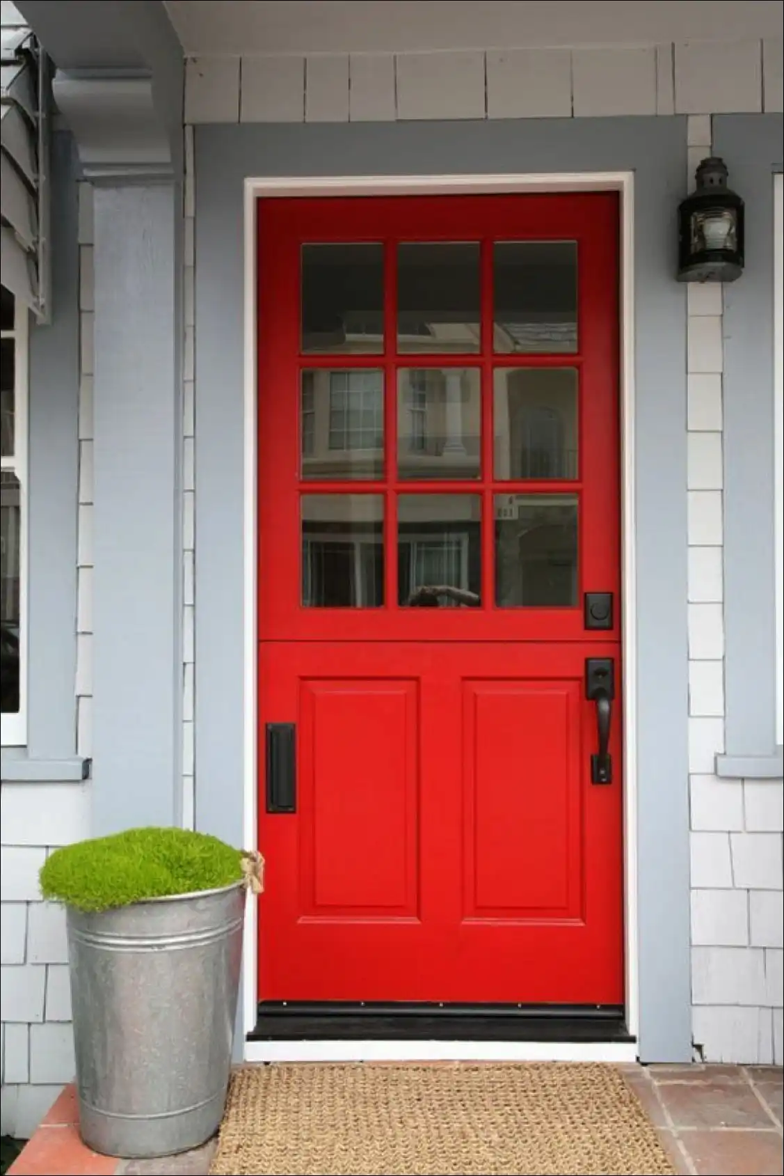 Classic red front door