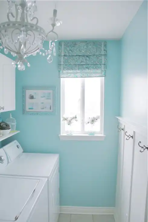 Clean and refreshing laundry room