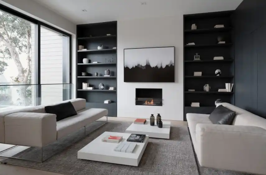 Clean minimalist living room