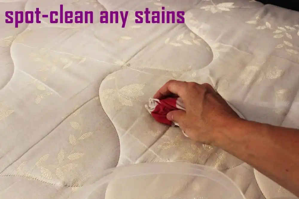 Cleaning the bed mattress