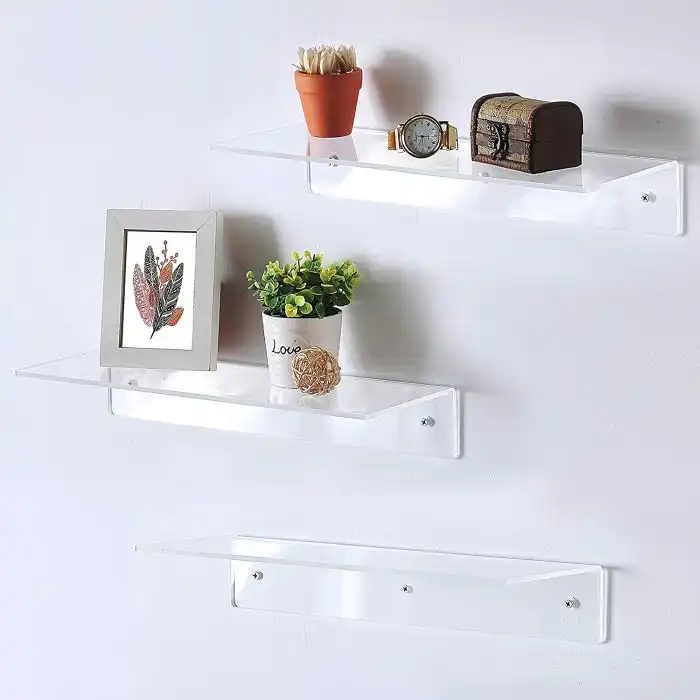 Clear Acrylic Floating Shelves