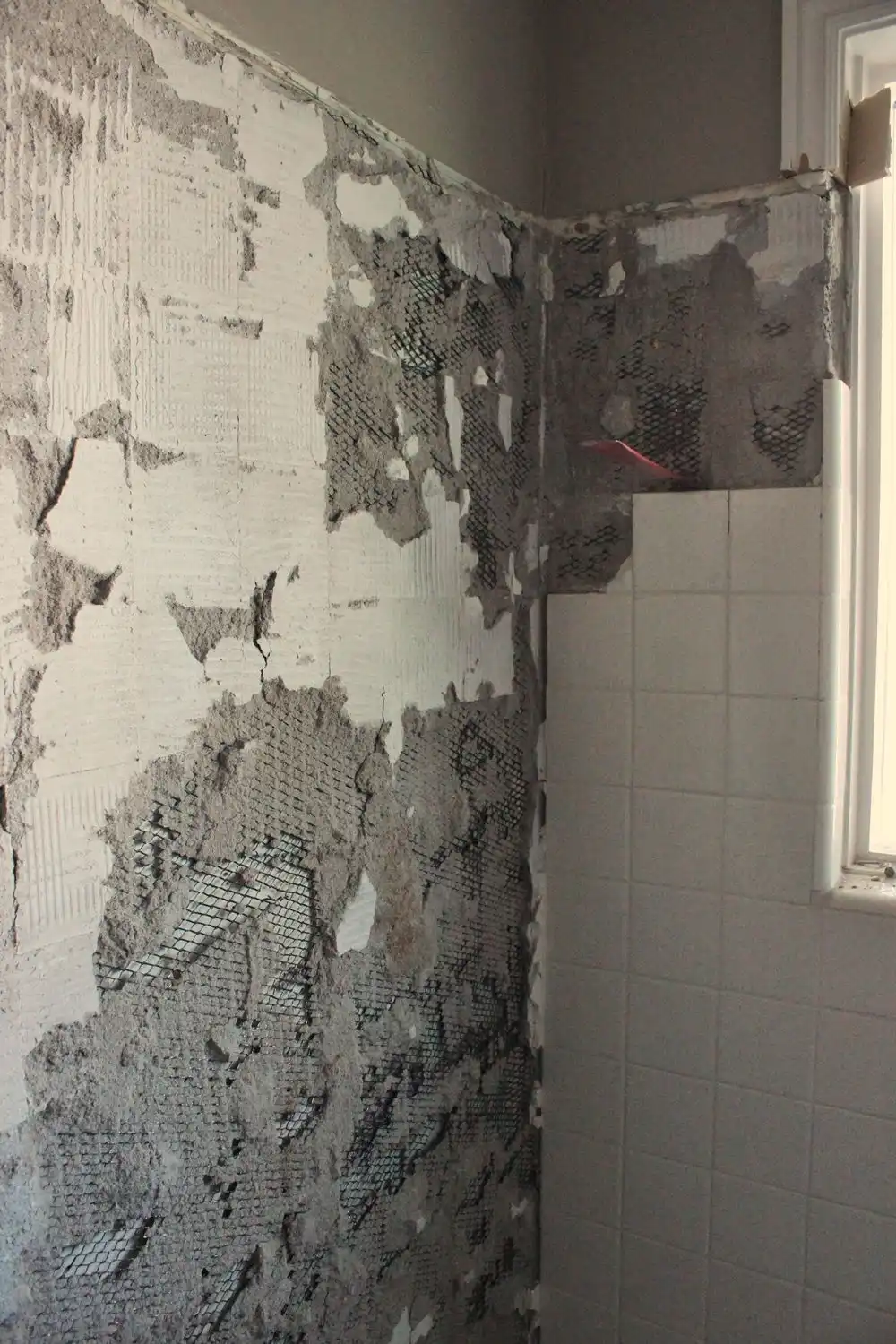 Clear out fallen tiles