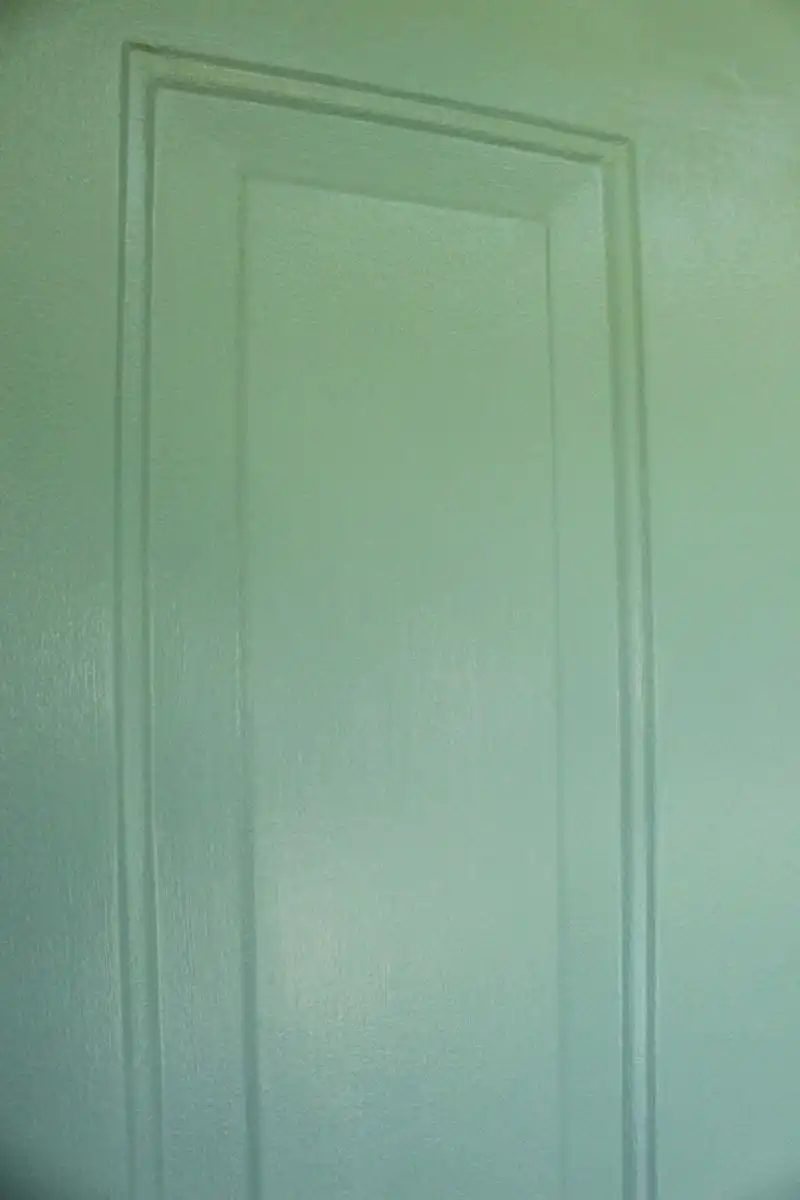 Closer picture with painted door