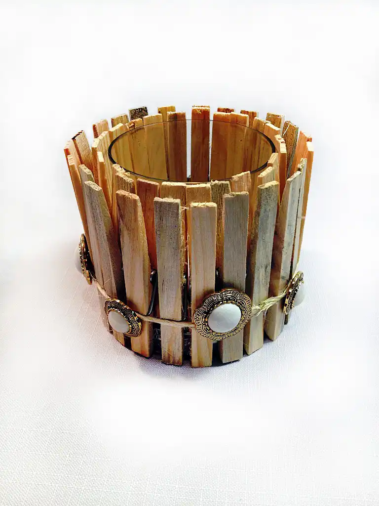 Clothespin candle votives