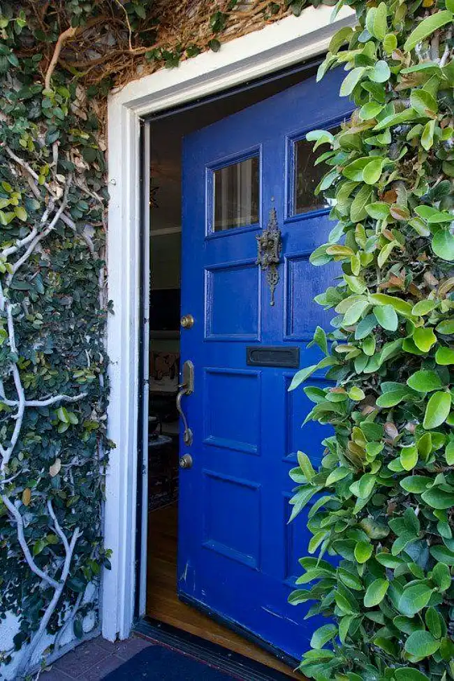 Cobalt blue front door