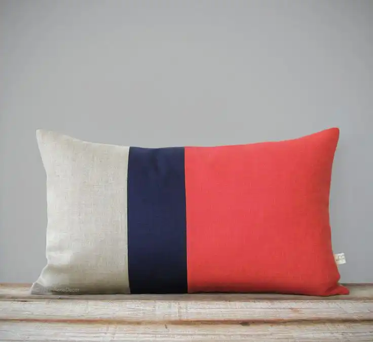 Colorblock throw pillow