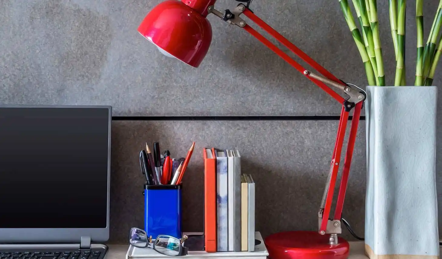 Colorful desk accessories