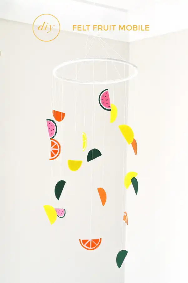 Colorful fruit mobile