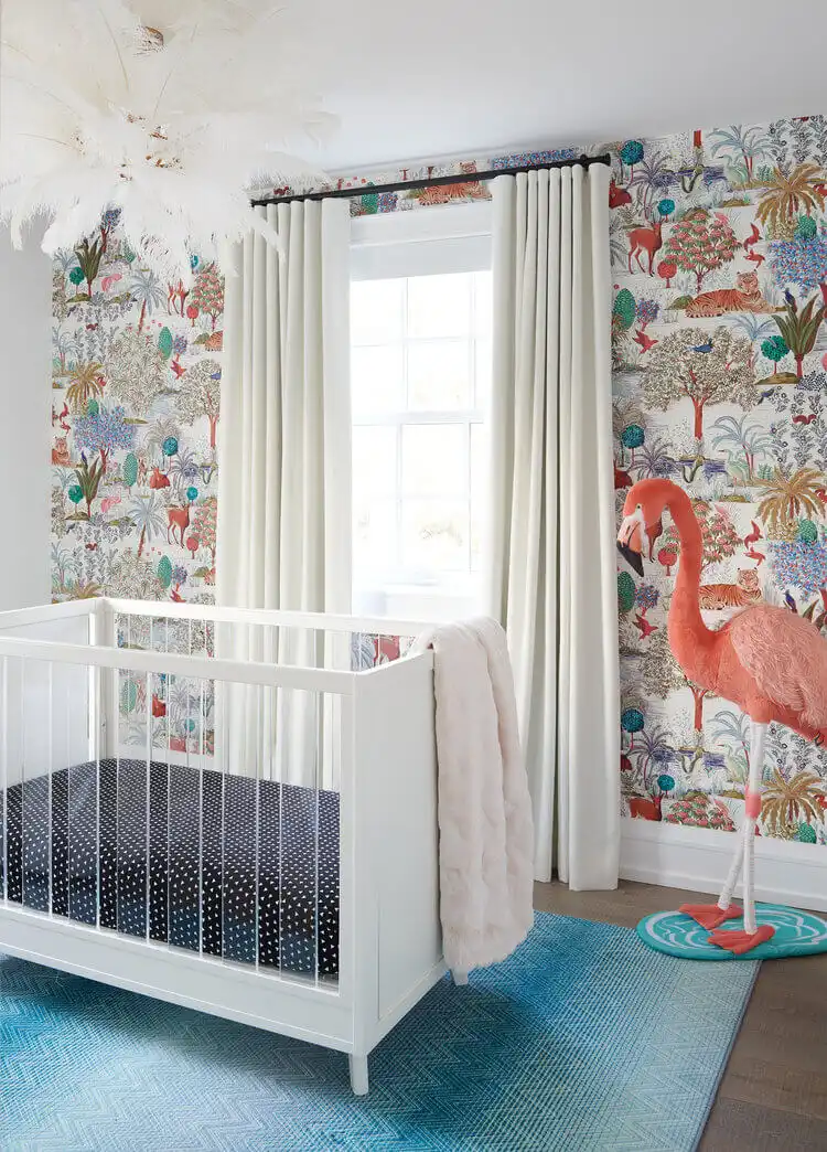 Colorful nursery room wallpaper