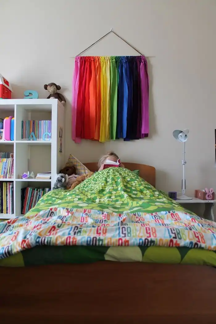 Colorful rainbow wall decor