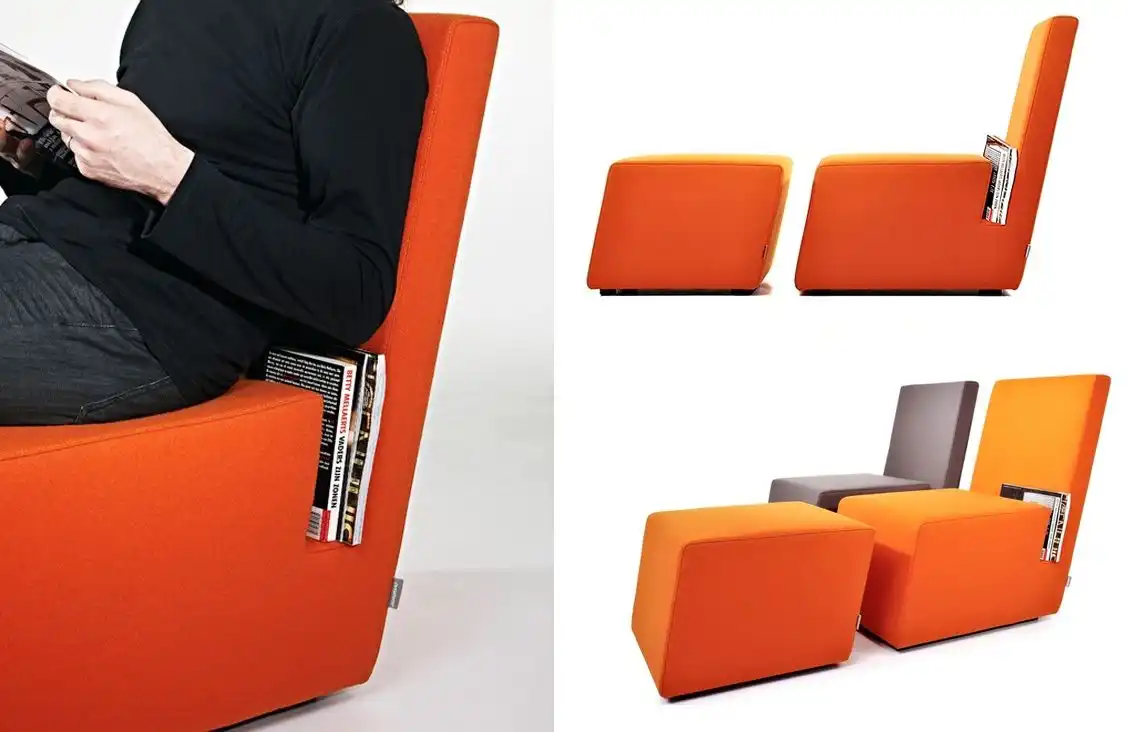 Comfortable reading chair with storage