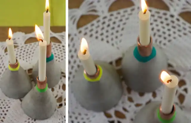 Concrete candle holders