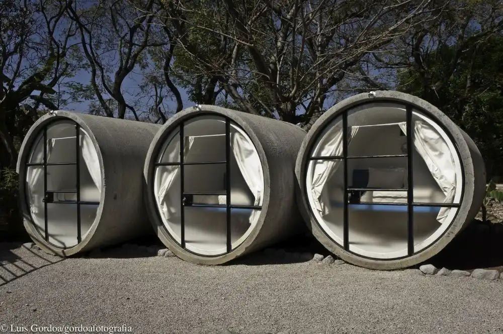 Concrete pipes Mexico TuboHotel by T3arc