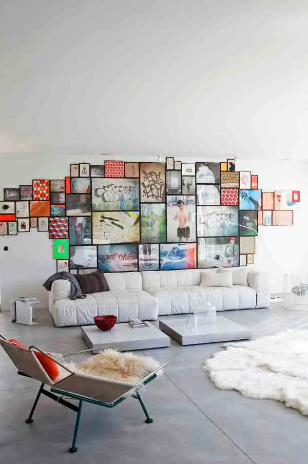 Concrete polished floor and wall arts