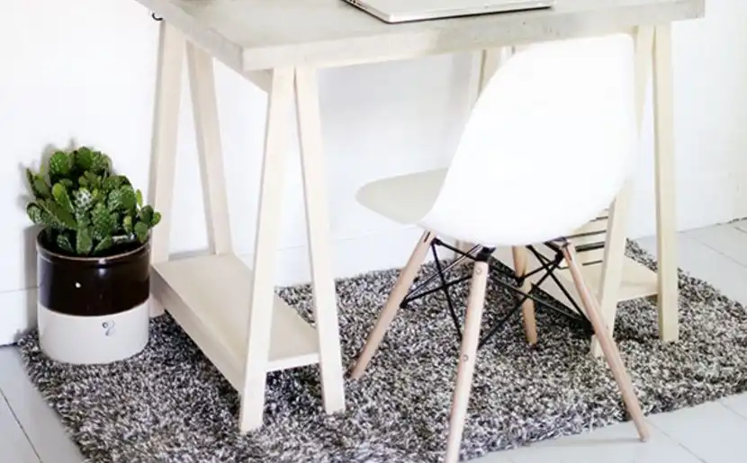 Concrete top and sawhorse base