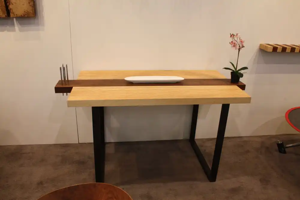 Console Table with Walnut Design and Color