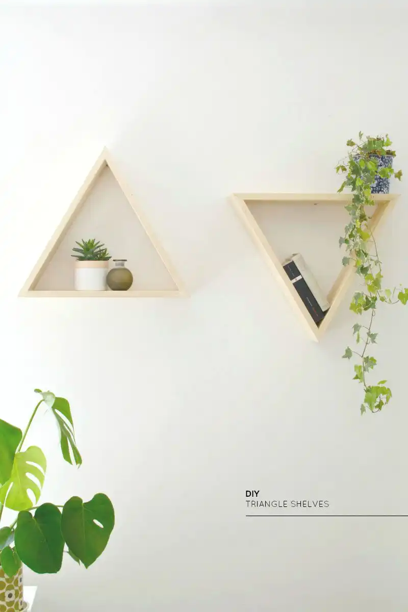 Cool and modern triangle shelves