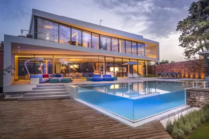 Cool blue villa from 123 dva - transparent swimming pool picture