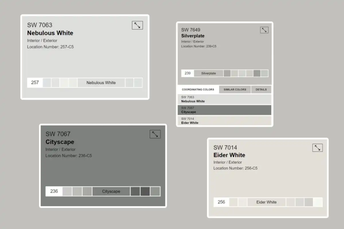 Coordinating Sherwin Williams Paint Colors