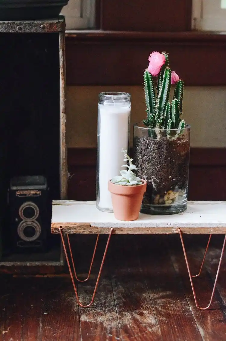 Copper table hair pin legs