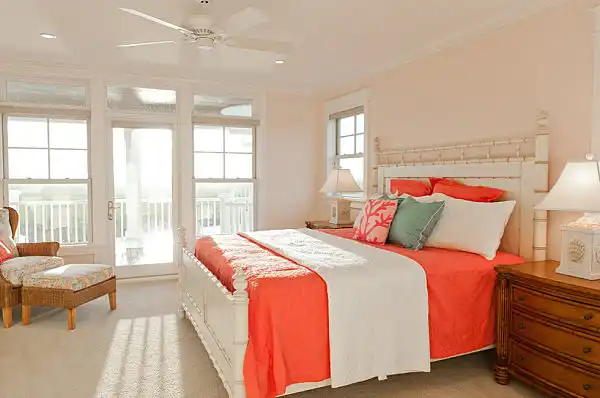 Coral bedding for bedroom best color for bedding
