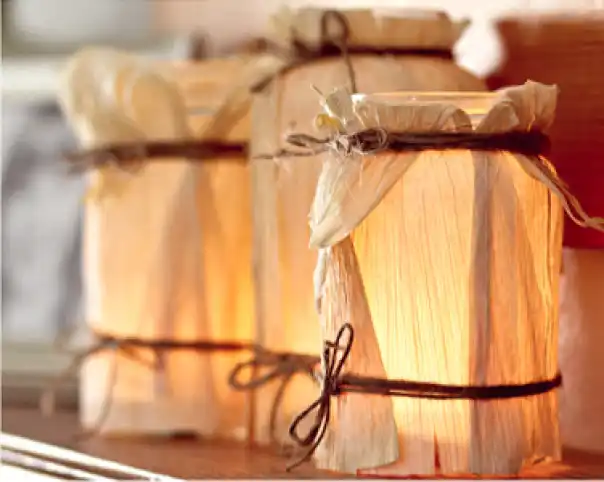 Corn Husk Luminaries