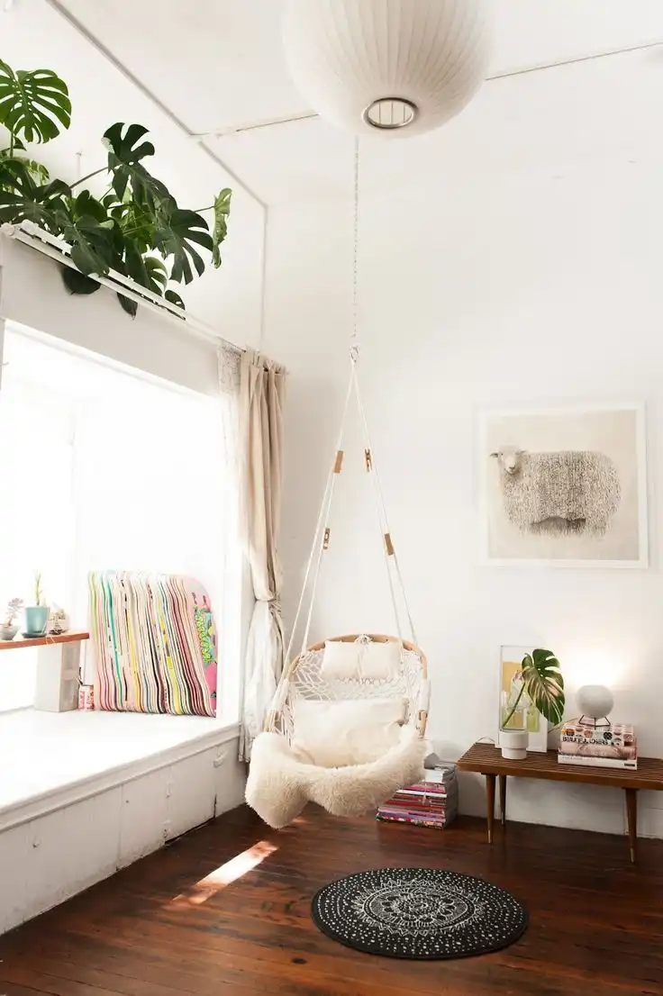 Corner hanging chairs