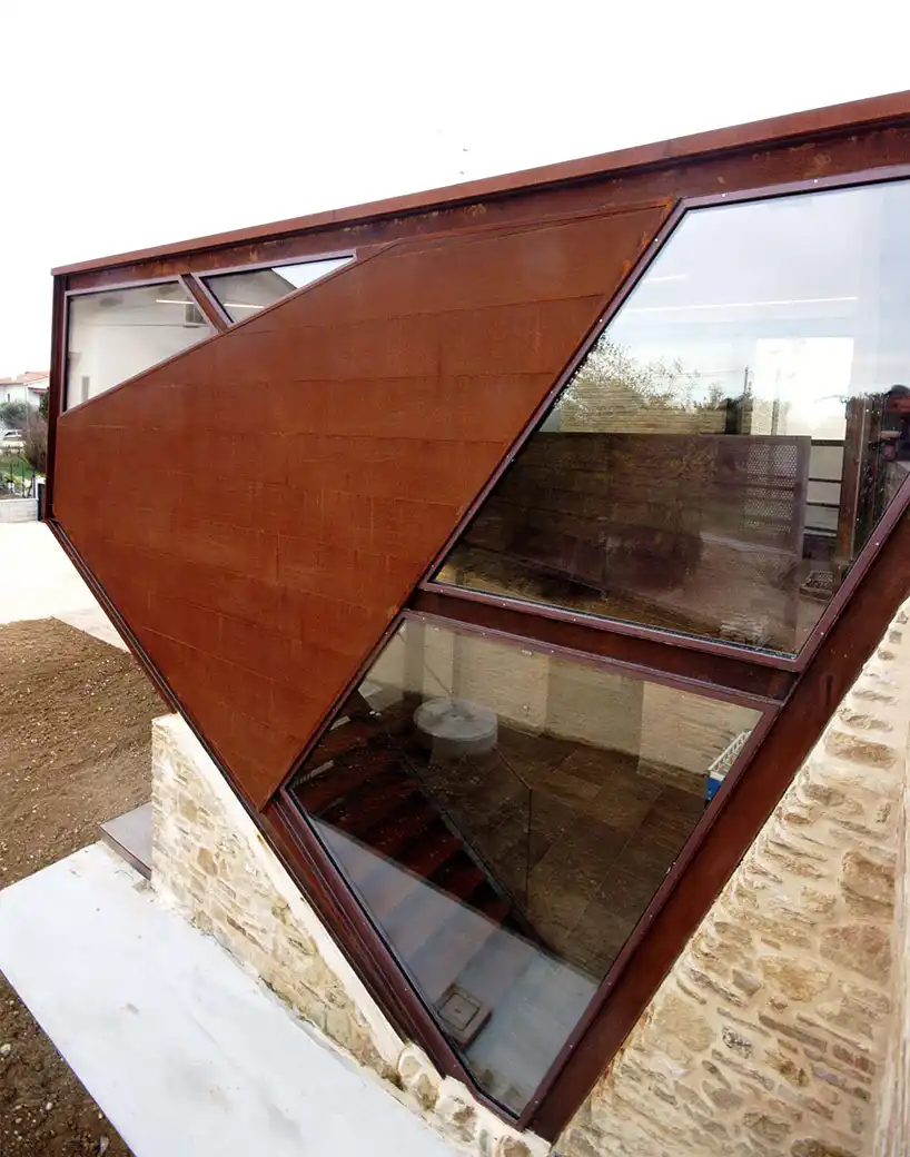 Corten Building extension closer look