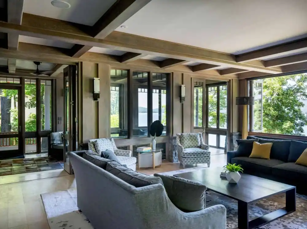Crafts camp house on Lake George living area