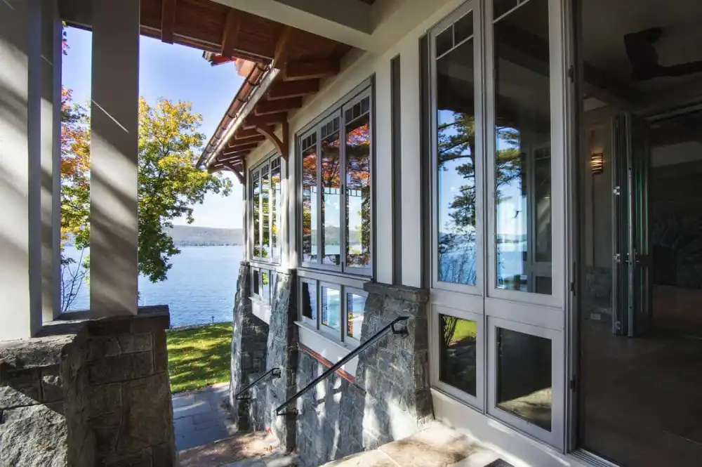 Crafts camp house on Lake George porch