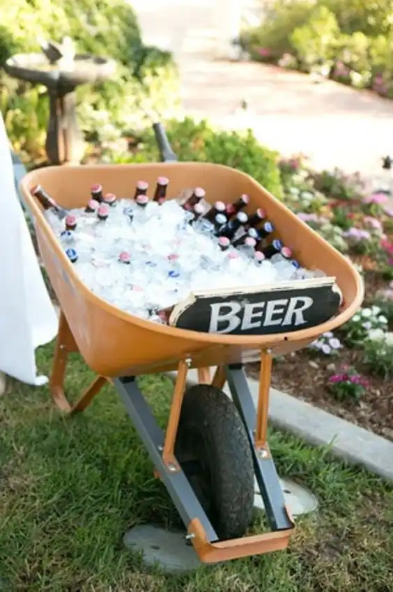 Create a unique cooler station for backyard