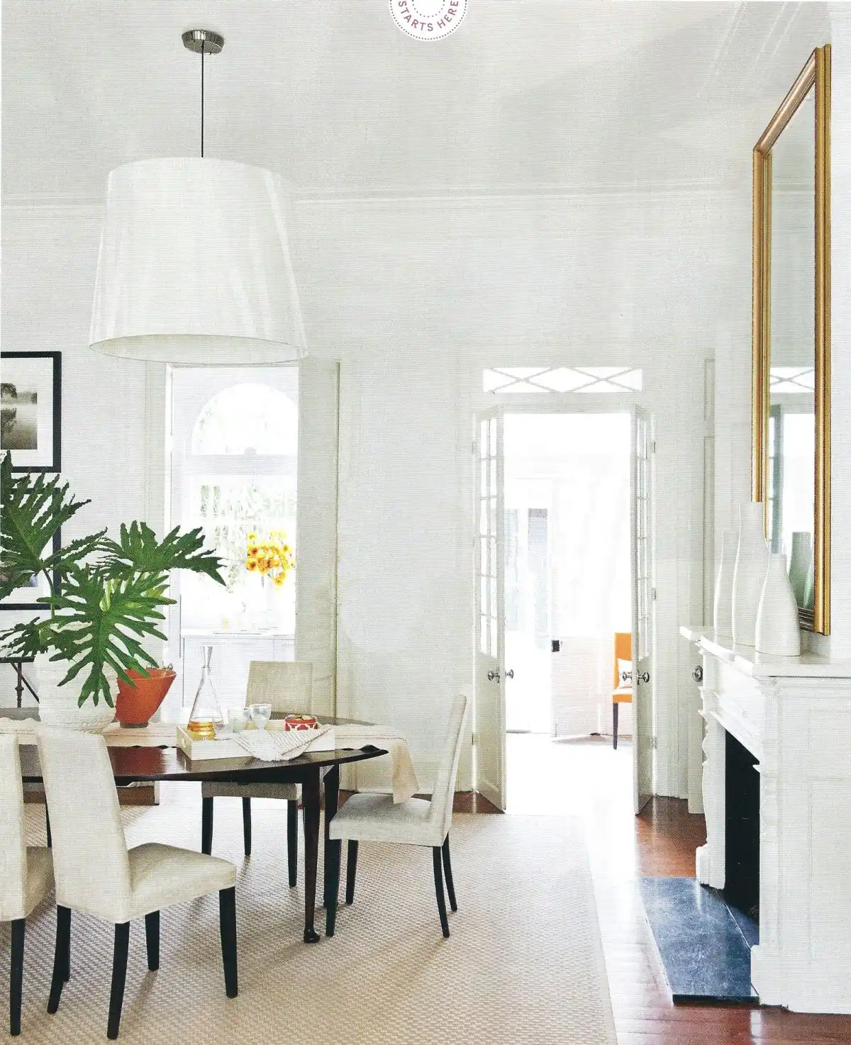 Crisp neutral white interior