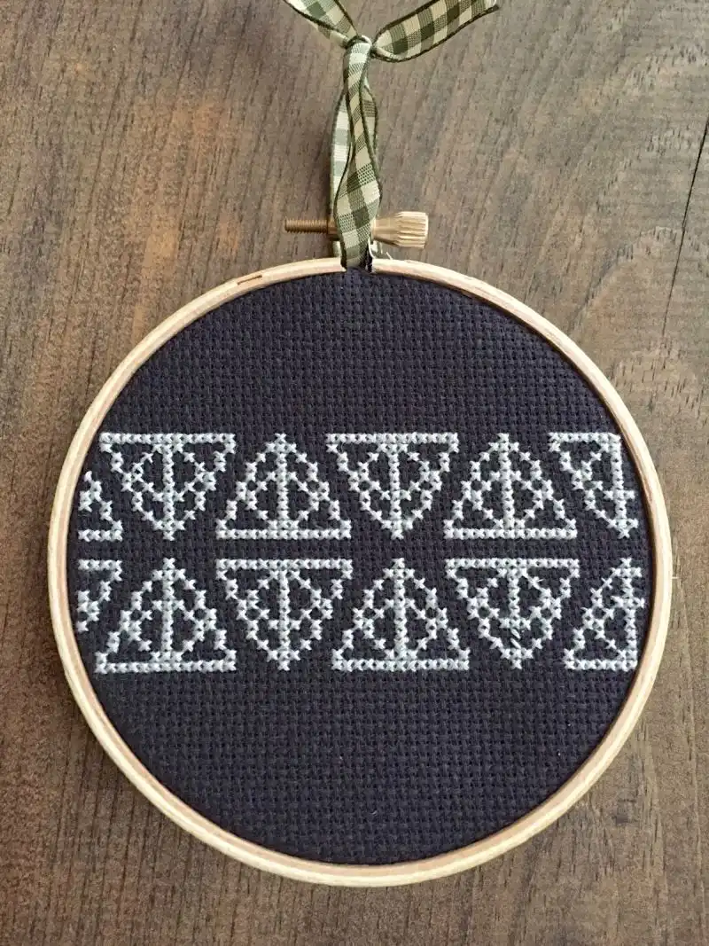 Cross-stitch ornaments for Christmas