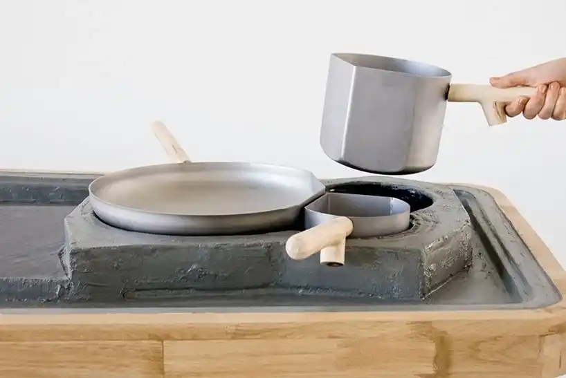 Culinary landscape kitchen design formed stone