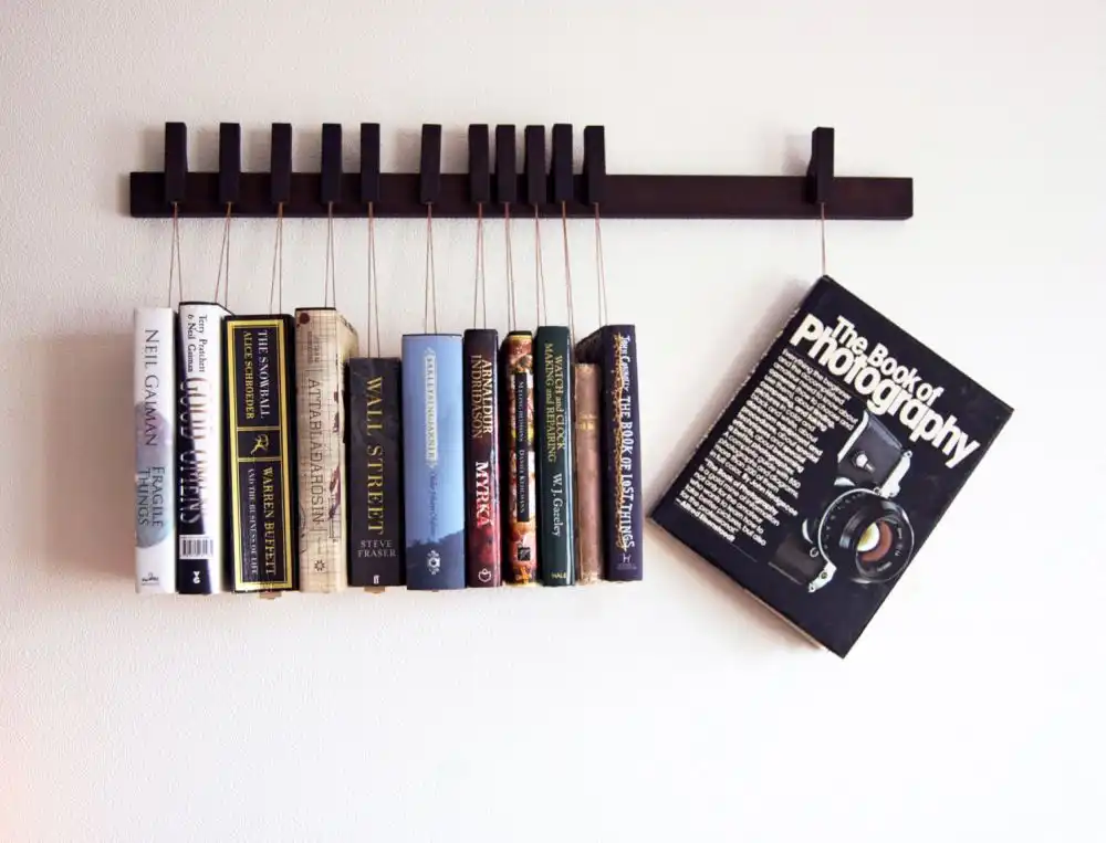 Custom made wooden book rack