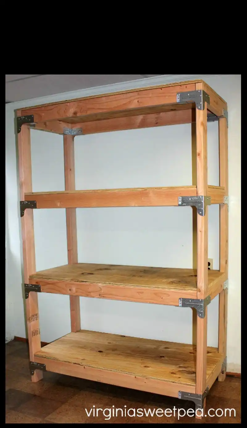 DIY 2x4 Shelving Unit virginia sweet pea