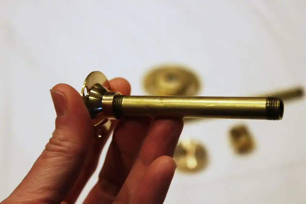 DIY Brass TP Holder Screw the threaded flange