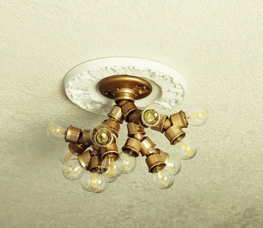 DIY Ceiling Branch Light
