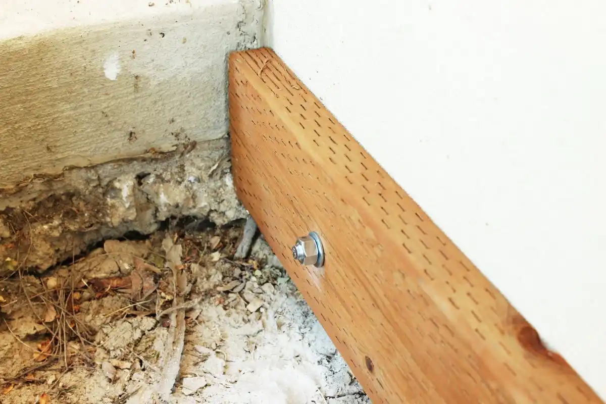 How to Mount a Deck Frame to Concrete Foundation 13