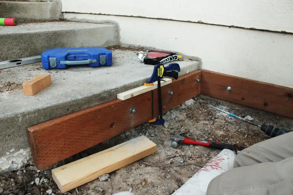 How to Mount a Deck Frame to Concrete Foundation 24