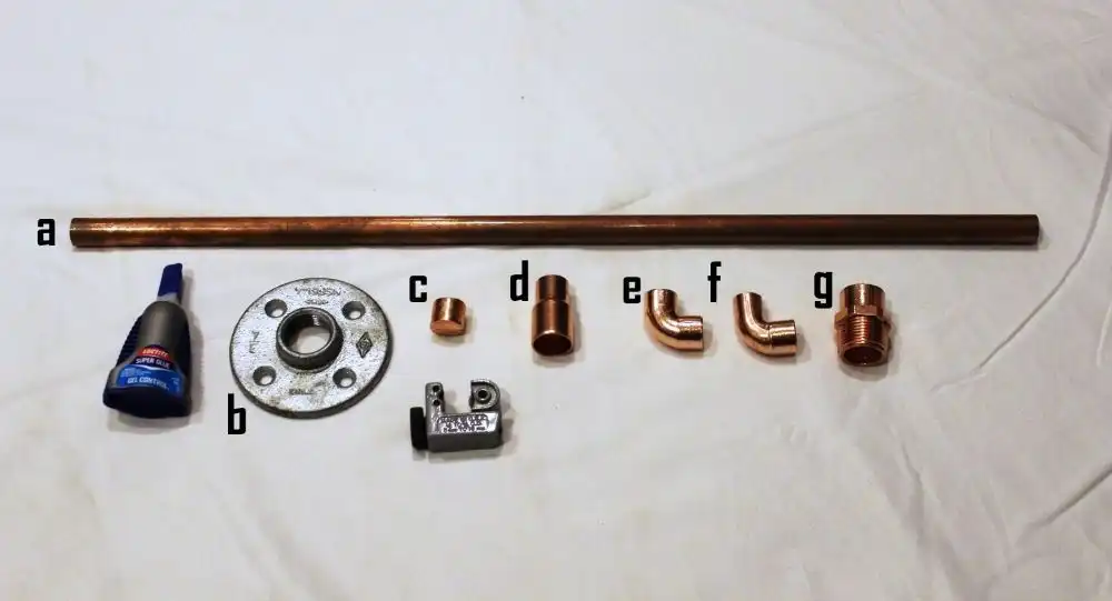 DIY Copper Paper Towel Holder supplies