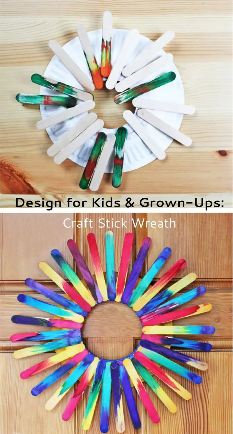 DIY Craft Stick Wreath
