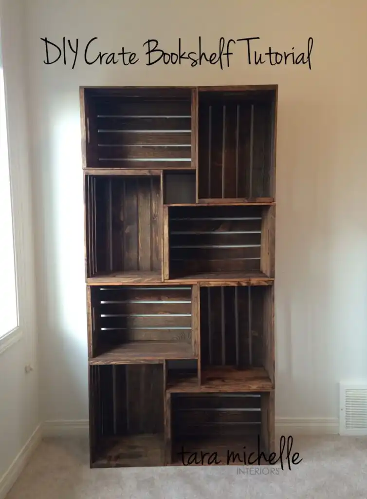 DIY Crate Bookcases