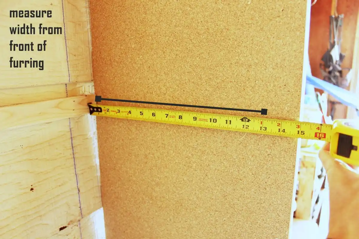 DIY Easy Built in Shelves Push the side shelving board against the wall