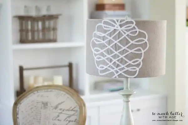 DIY Faux Embroidery Lampshade